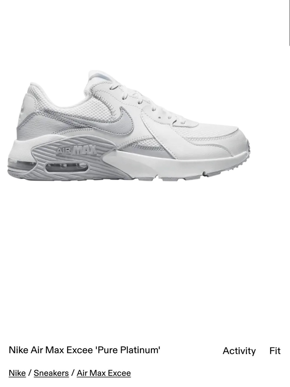 2021
Nike Air Max Excee 'Pure Platinum'